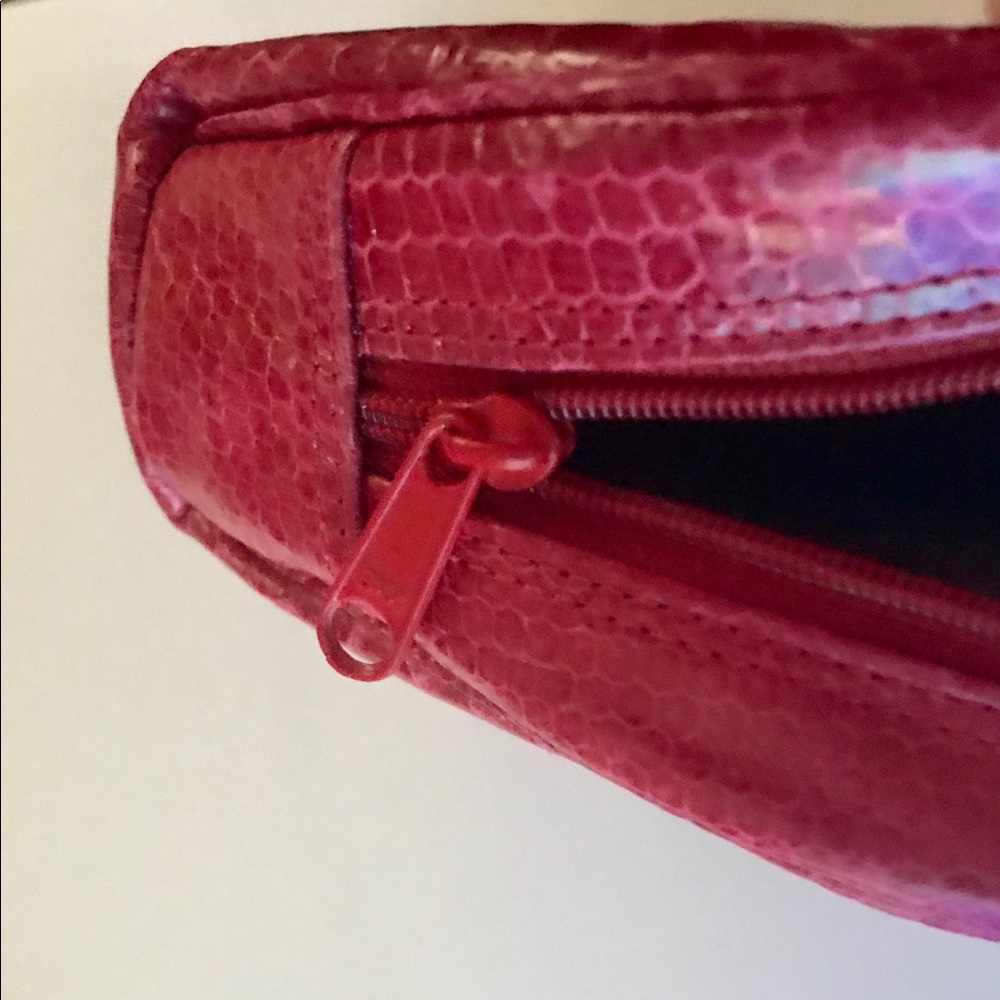 New Red Jim Thompson Snakeskin Clutch Holiday Gatherings - Picture 6 of 8